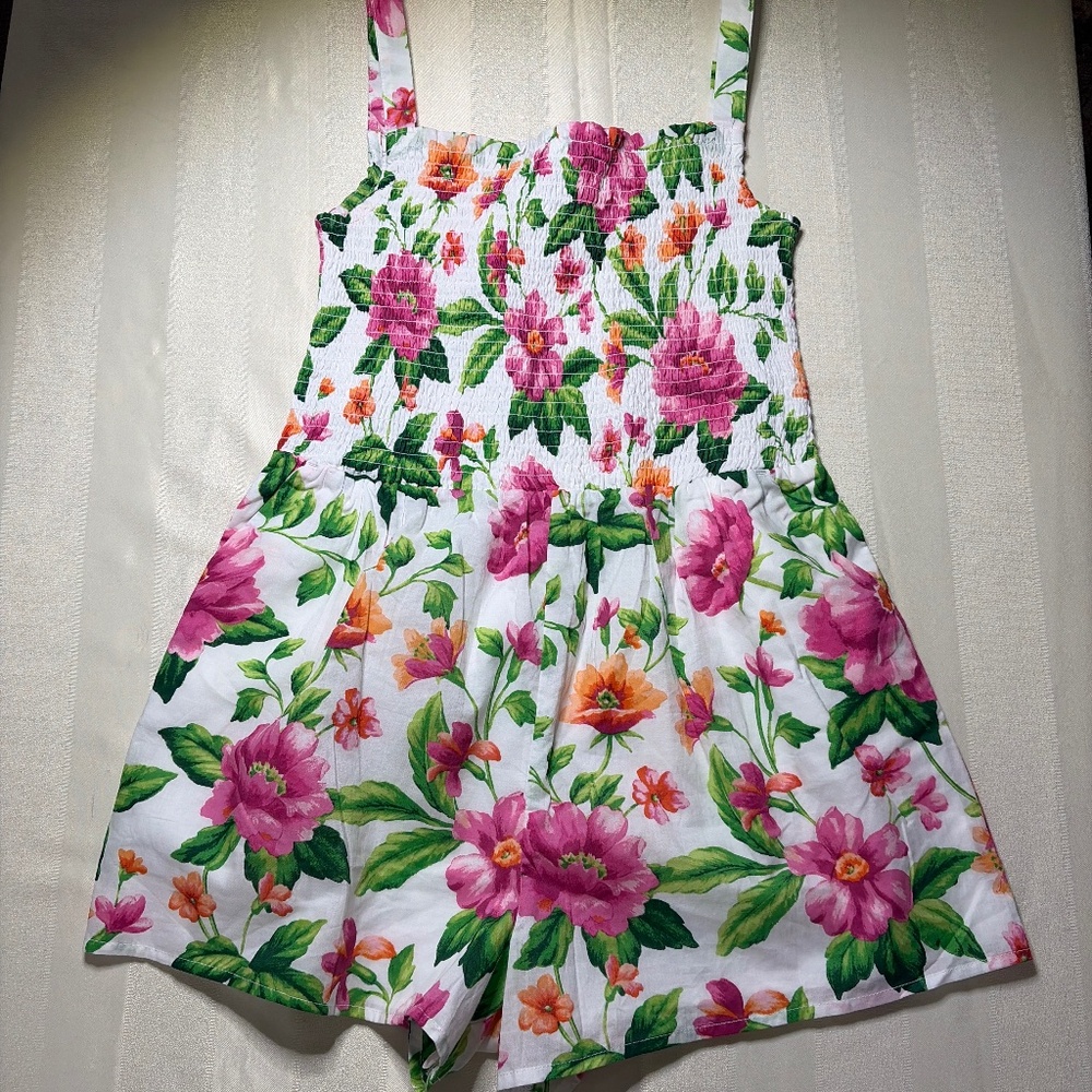 Janie & Jack, NWT, Floral Romper, Size 14